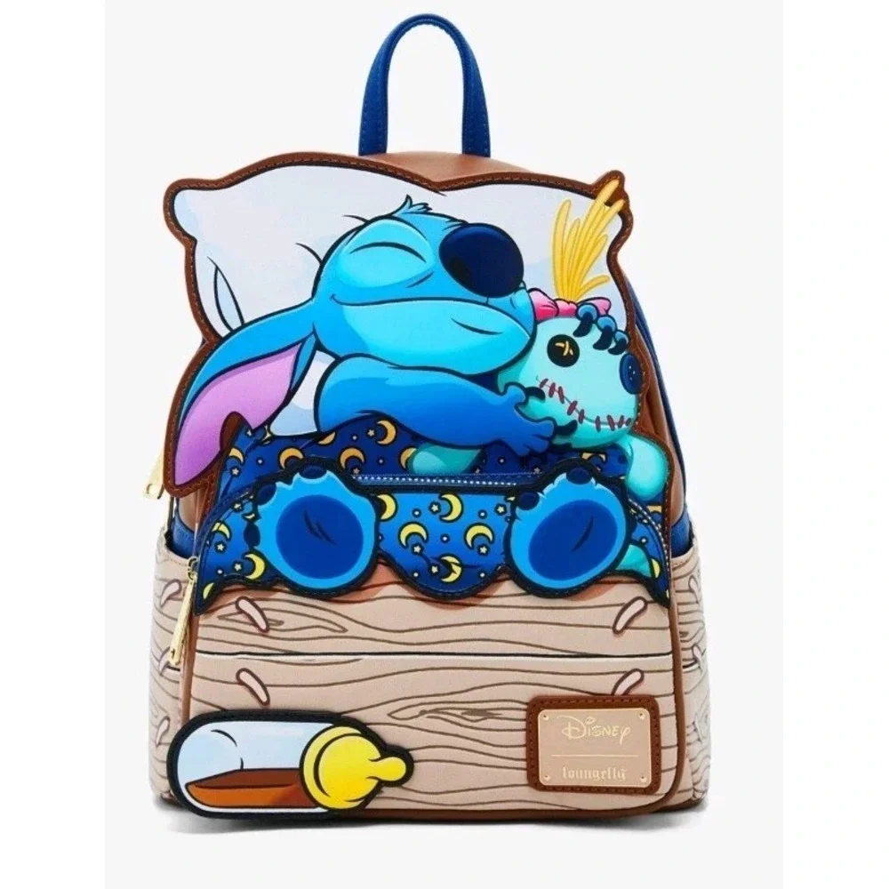 NEW Loungefly‎ Disney Lilo & Stitch Sleeping Stitch With Scrump Moon Backpack